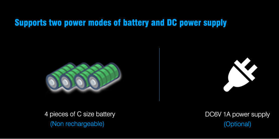 Batteries or Power adapter