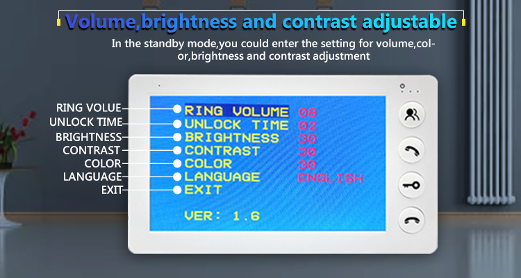 Adjustable, bright screen